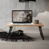 Laptoptisch mit USB-Ports klappbar 60x40 cm Holzoptik aus MDF inkl. USB Lampe und Ventilator ML-Design