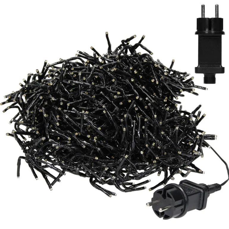 LED Büschel Lichterkette 11 m mit 1512 LEDs Warmweiß IP44