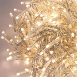 LED Büschel Lichterkette 22 m mit 3000 LEDs Warmweiß IP44