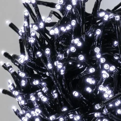 LED Cluster Lichterkette 39m, 3000 LEDs Kaltweiß, mit Timer und 8 Leuchtmodi, IP44 Innen/Außen