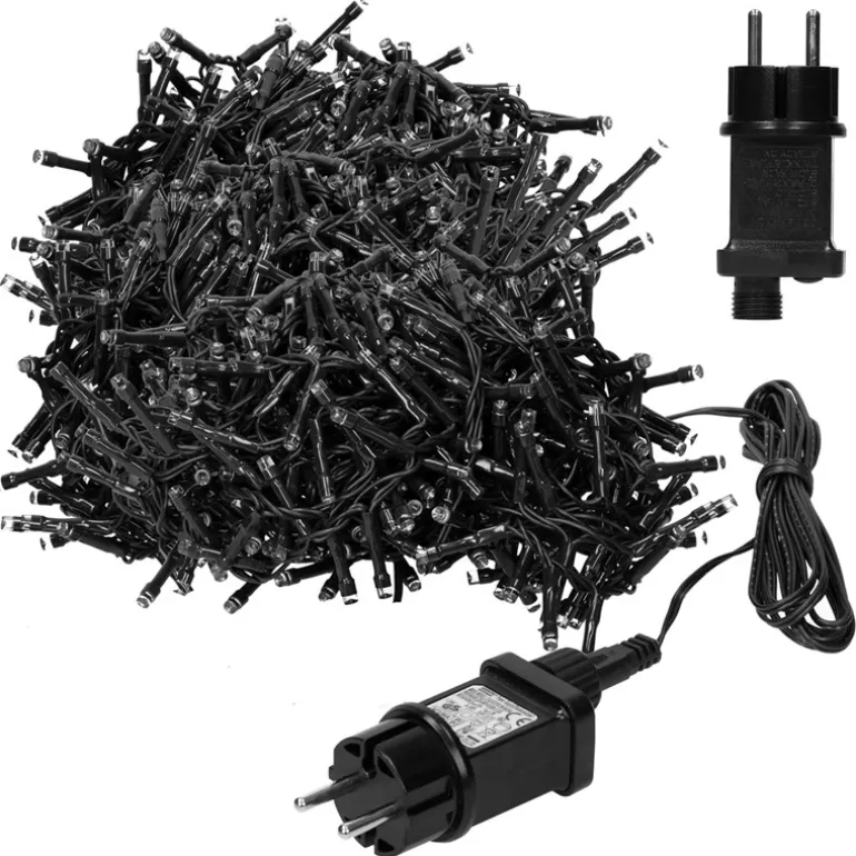 LED Cluster Lichterkette 39m, 3000 LEDs Warmweiß, mit Timer und 8 Leuchtmodi, IP44 Innen/Außen
