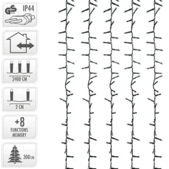 LED Lichterkette 24m weiß 1200 LED Birnen