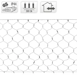 LED Lichternetz 150x300 cm mit 320 LEDs Warmweiß IP44