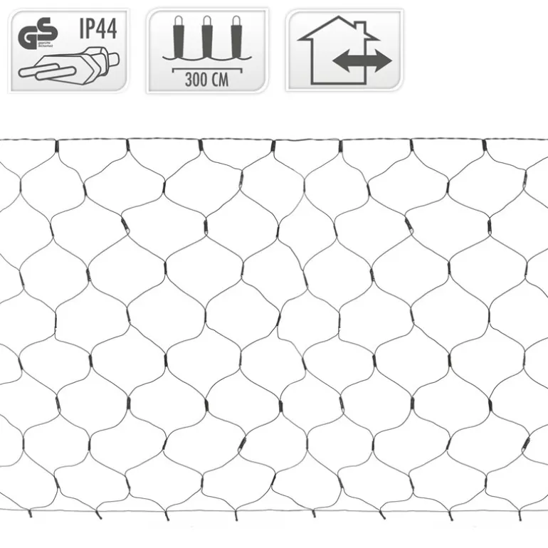 LED Lichternetz 150x300 cm mit 320 LEDs Warmweiß IP44
