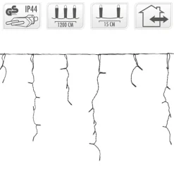 LED Lichtervorhang 12 m IP44 LED Birnen
