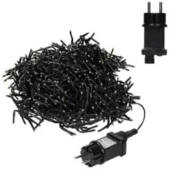 LED Lichtervorhang mit 8 Leuchtmodis automatisch wechselnd 1m mit 480 warmweißen LEDs IP44 Steckdose