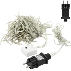 LED Lichtervorhang 2m Kaltweiß mit 240 LED aus PVC