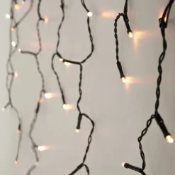LED Lichtervorhang 3 m mit 90 LEDs Warmweiß IP44