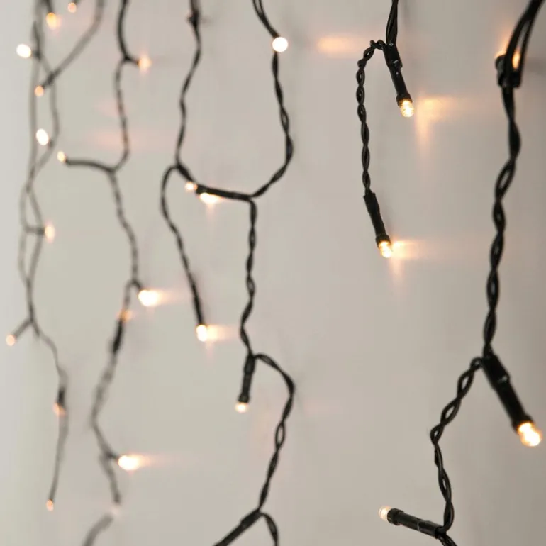 LED Lichtvorhang 6m Warmweiß mit 180 LEDs aus PVC