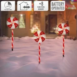 LED Lolly Lichterkette Weihnachtslichterkette wasserdicht mit Timer und verschiedenen Leuchtmodis