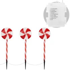 LED Lolly Lichterkette Weihnachtslichterkette wasserdicht mit Timer und verschiedenen Leuchtmodis