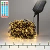LED Solar Cluster Lichterkette 11 m mit 560 warmweißen LEDs 13 Modi & Timer