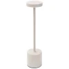 LED Tischlampe kabellos mit Touch, Creme Ø8x34,5cm Akku Tischleuchte USB-C ML-Design