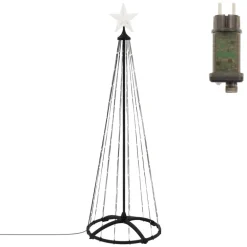 LED Weihnachtsdeko Baum Außen 150 cm mit 154 warmweißen LEDs