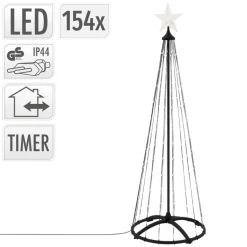 LED Weihnachtsdeko Baum Außen 150 cm mit 154 warmweißen LEDs