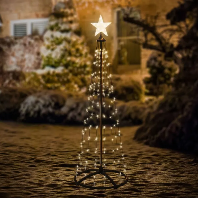 LED Weihnachtsdeko Baum Außen 210 cm mit 370 warmweißen LEDs