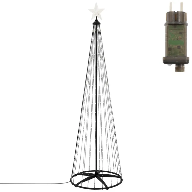 LED Weihnachtsdeko Baum Außen 210 cm mit 370 warmweißen LEDs