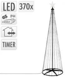 LED Weihnachtsdeko Baum Außen 210 cm mit 370 warmweißen LEDs