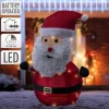 LED Weihnachtsmann 68cm hoch mit Mütze, Bart & Handschuhen Gartenfigur Weihnachtsdeko mit 30 warmweißen LEDs