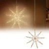 LED Weihnachtsstern 30 cm Gold aus Metall mit warmweißen LEDs