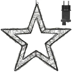 LED Weihnachtsstern 38 cm mit 500 extra-warmweißen LEDs und Timer für Innen und Außen IP44 Spritzwassergeschützt