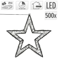 LED Weihnachtsstern 38 cm mit 500 extra-warmweißen LEDs und Timer für Innen und Außen IP44 Spritzwassergeschützt