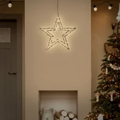 LED Weihnachtsstern 38 cm mit 500 extra-warmweißen LEDs und Timer für Innen und Außen IP44 Spritzwassergeschützt
