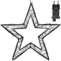 LED Weihnachtsstern 50 cm mit 720 extra-warmweißen LEDs und Timer für Innen und Außen IP44 Spritzwassergeschützt