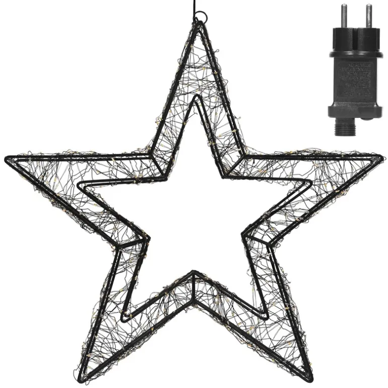 LED Weihnachtsstern 50 cm mit 720 extra-warmweißen LEDs und Timer für Innen und Außen IP44 Spritzwassergeschützt