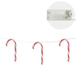 LED Zuckerstangenlichterkette 330 cm mit 28 warmweißen LEDs