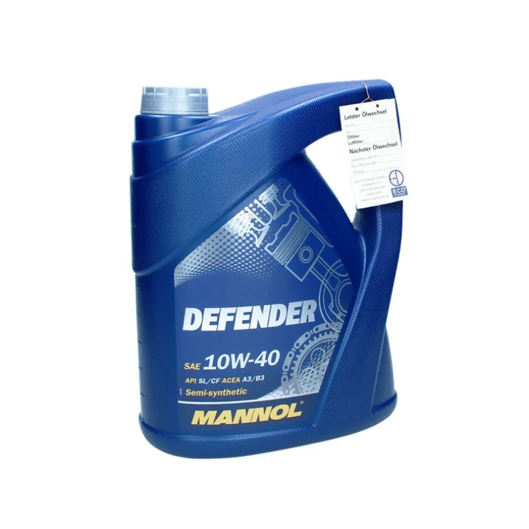Ölfilter mit Mannol Defender 10W-40 5L Nissan Micra