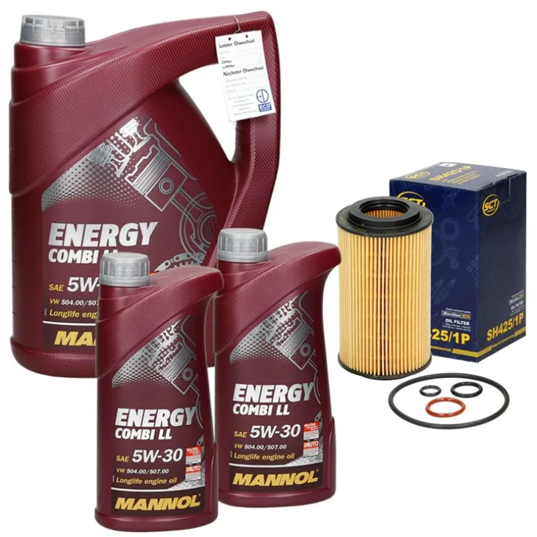 Ölfilter mit Mannol Energy Combi LL 5W-30 7L, Chrysler Crossfire, Mercedes-Benz S-Klasse (W220)