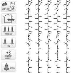 Lichterkette LED 20 m weiß 1000 LED Birnen