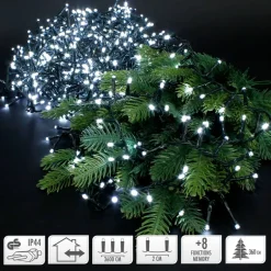 Lichterkette LED 36m Weiß 1800 LED Birnen