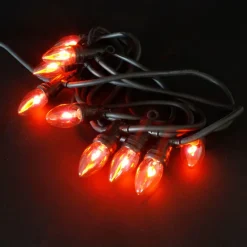 Lichterkette 3,6 m mit 10 Glühbirnen Warmweiß Flammen Effekt