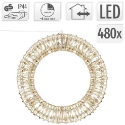 Lichterkranz für Weihnachten 38 cm warmweiß 480 LEDs IP44 Innen/Außen