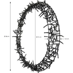 Lichterkranz 300 LEDs Warmweiß Ø 38cm IP44