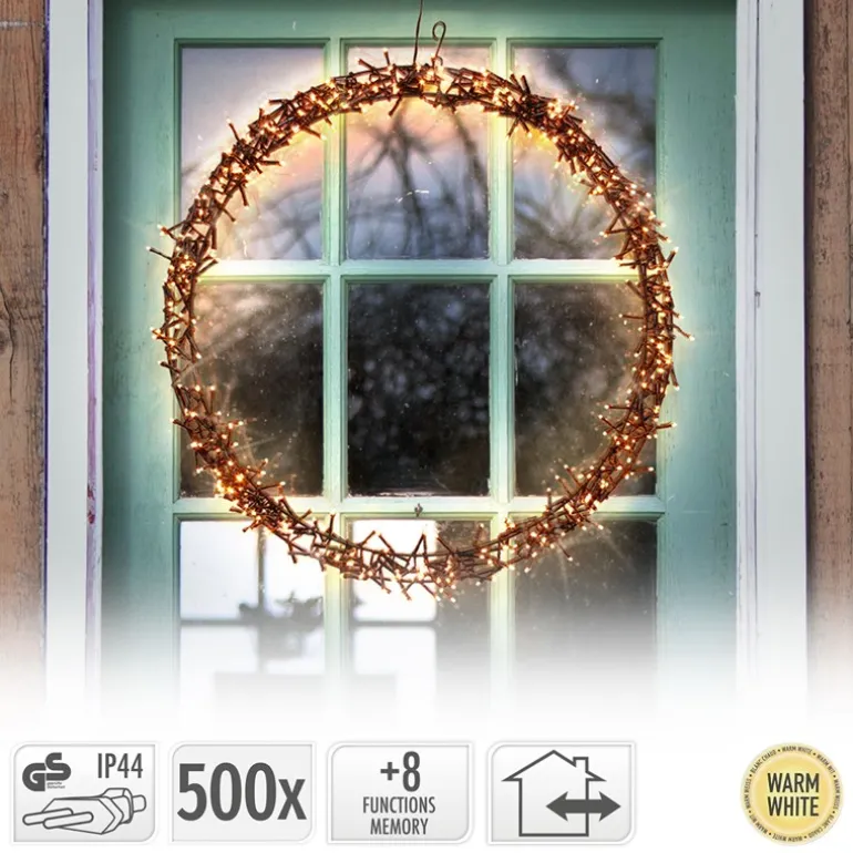 Lichterkranz 500 LEDs Warmweiß Ø 58cm IP44