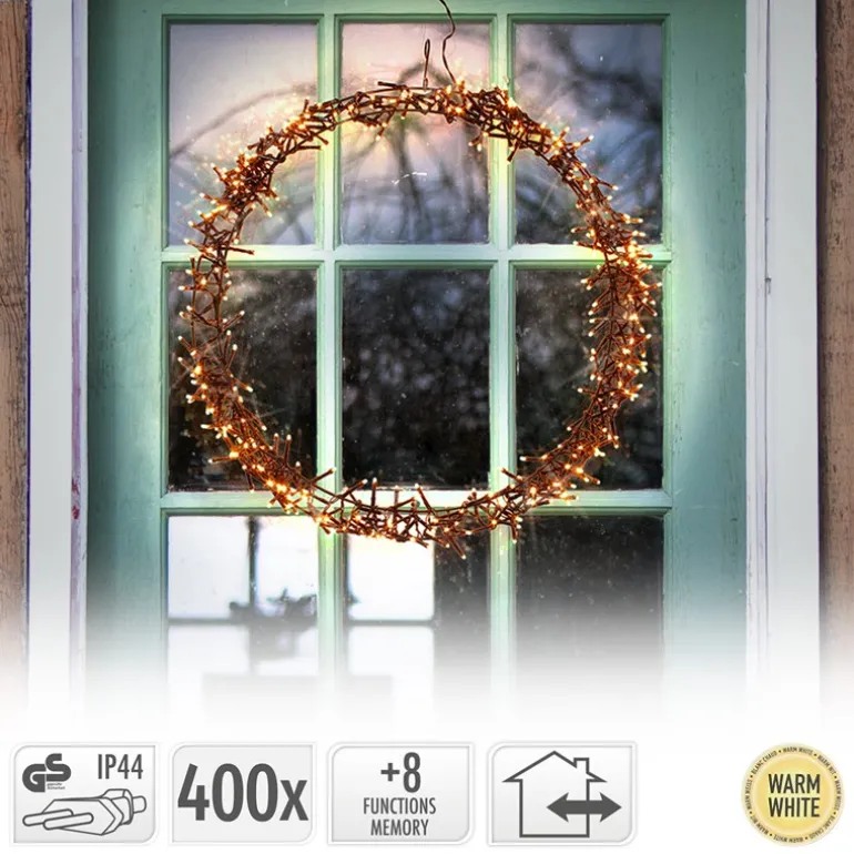 Lichterkranz 400 LEDs Warmweiß Ø48cm IP44
