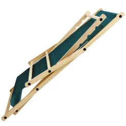 Liegestuhl 10er Set klappbar aus Holz 3 Liegepositionen bis 120 kg Dunkelgrün