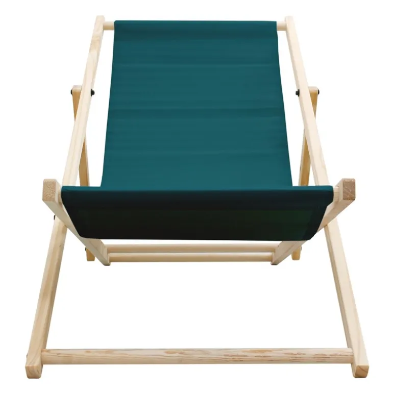 Liegestuhl 3er Set klappbar aus Holz 3 Liegepositionen bis 120 kg Dunkelgrün