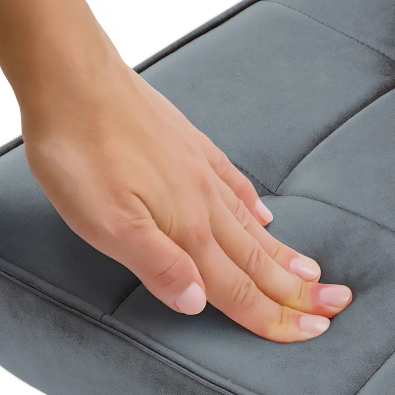 Lounge Chair aus Kunstleder Anthrazit Polstersessel mit Lendenkissen Relaxsessel ML-Design