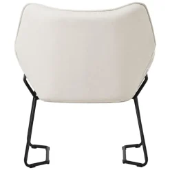 Loungesessel mit Armlehnen Beige Relaxsessel mit Leinenbezug ML-Design
