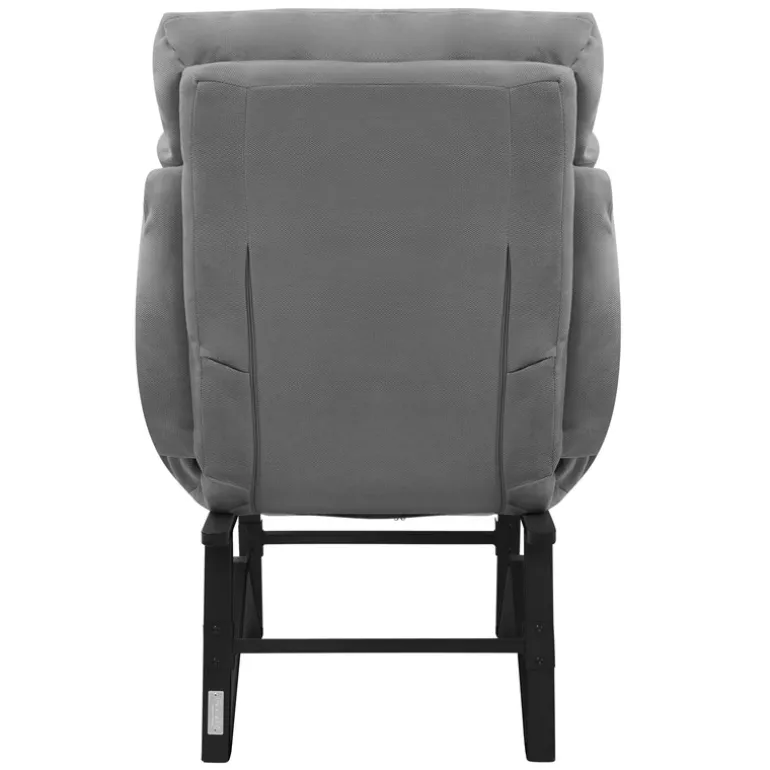 Loungesessel mit Armlehnen Grau Relaxsessel mit Leinenbezug ML-Design