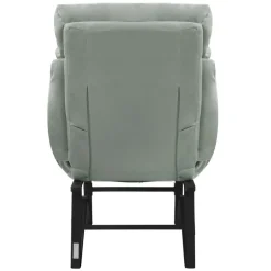 Loungesessel mit Armlehnen Grau/Grün Relaxsessel mit Leinenbezug ML-Design