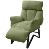 Loungesessel mit Armlehnen Grün Relaxsessel mit Leinenbezug ML-Design