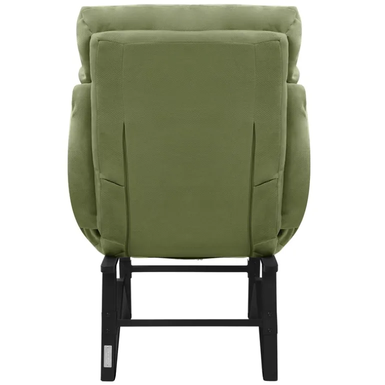 Loungesessel mit Armlehnen Grün Relaxsessel mit Leinenbezug ML-Design