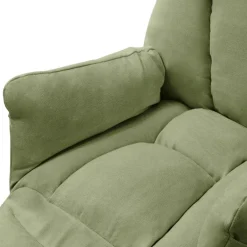 Loungesessel mit Armlehnen Grün Relaxsessel mit Leinenbezug ML-Design