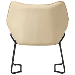 Loungesessel mit Armlehnen Rosa Relaxsessel mit Leinenbezug ML-Design