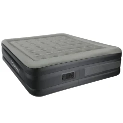 Luftmatratze Luftbett mit eingebauter Luftpumpe für 2 Personen 203x157x47 cm Grau ML-Design